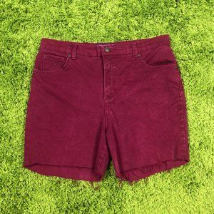 Burgundy Gloria Vanderbilt Cutoffs